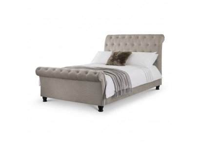 Chesterfield Design Polster Englescht Bett Grau 160/180x200 Duebelbett Better