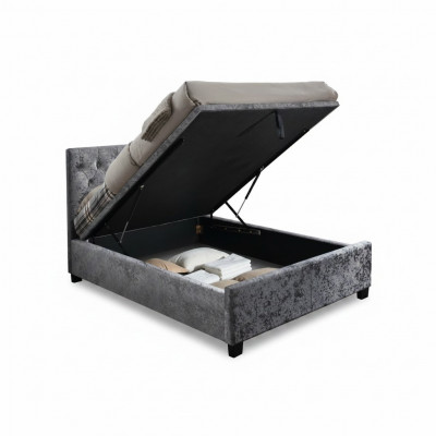 Chesterfield Designer Bett Schlofzëmmer Textil Lieder Polster 140/160/180/200 cm