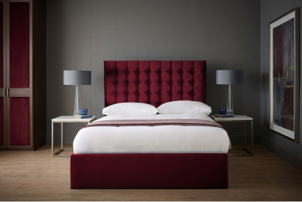 Rout Luxus Samettexteg Bett Duebel Design Chesterfield 160x200cm Better Nei