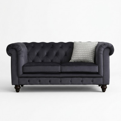 Sofa Luxus Textil Chesterfield Canapé Sofaen Polster 2 Sëtzer Zweisëtzer