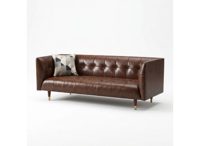 Brongen Chesterfield Luxus 3-Sëtz Lieder Wunnzëmmer Sofa