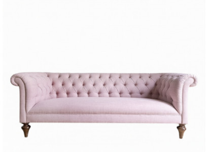 Chesterfield Textil Polster Design Canapé Luxus Couch Klassesch Canapé 3 Sëtzer Nei