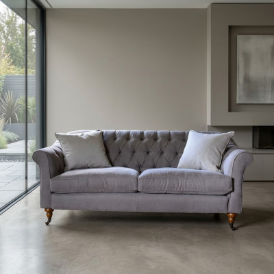 Chesterfield 3-Sëtz Sofa Stoffsofa Couch Polstersëtz Garnitur 3er Sofas Neit