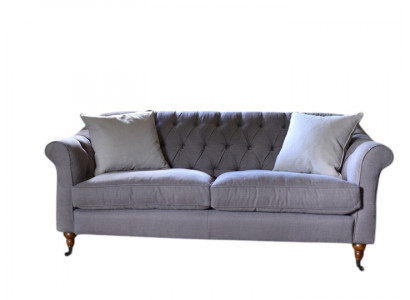 Chesterfield 3-Sëtz Sofa Stoffsofa Couch Polstersëtz Garnitur 3er Sofas Neit