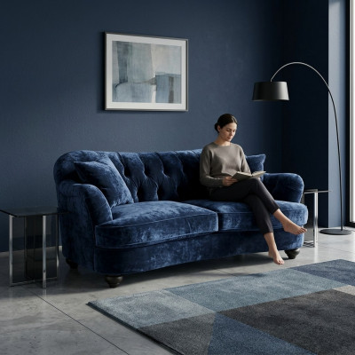 Canapé Luxus Textil Chesterfield Canapéen Sofas Polster 3 Sëtzer Canapéen Stoff Nei