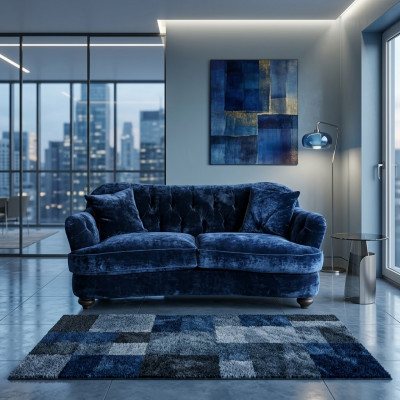 Canapé Luxus Textil Chesterfield Canapéen Sofas Polster 3 Sëtzer Canapéen Stoff Nei