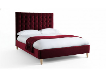 Rout Luxus Samtt Textile Bett Duebel Design Chesterfield Klassesch Betten Nei