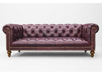 Brongen Chesterfield 3-Sëtz Sofa Lieder Sofa Canapé Polster Miwwelen