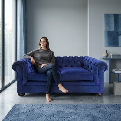 Chesterfield Luxus Sofa Couch Polster Sëtz Lieder Garnitur 2+1 Sëtz Couchen Nei