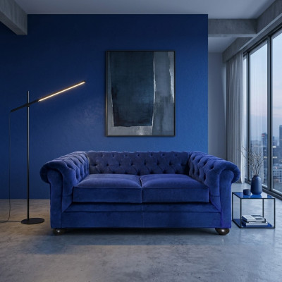 Chesterfield Luxus Sofa Couch Polster Sëtz Lieder Garnitur 2+1 Sëtz Couchen Nei
