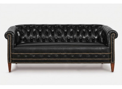 Chesterfield Sofagarnitur Sofa Couch Polster 3+2+1 Sëtz Leder Sofyen