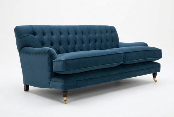 Bloen moderne Chesterfield-Dreisëtzer Luxuscouch 3-Sëtz-Wunnzëmmer Sofa