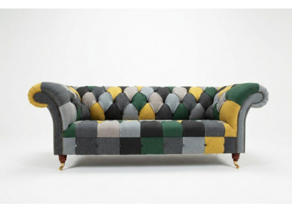 Däitsch: Dräisëtzer Canapé Mat Polster Design Sofa 3 Sëtz Sofas Zëmmer Miwwelen Gréng Modern