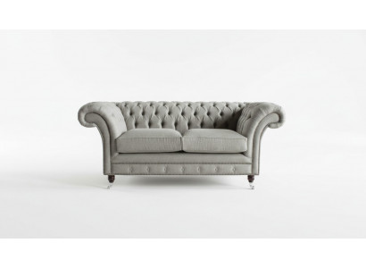 Sofa Couch Polster Design Sëtz Sofen Zëmmer Miwwelen Lieder 2er Modern Griis Stoff