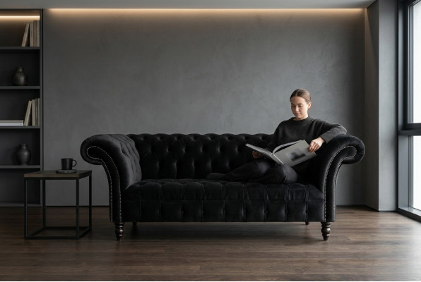 Sofa Zwëschesëtz Stoff Sofassen Couch Polster Garnitur Sofagarnitur Dräisëtz Nei