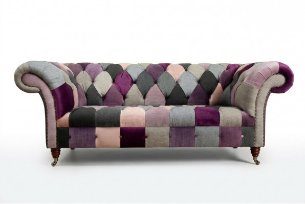 Chesterfield Sofa 3 Sëtzer Polster Designer Couchen Sofasen Garnitur Dräisëtzer