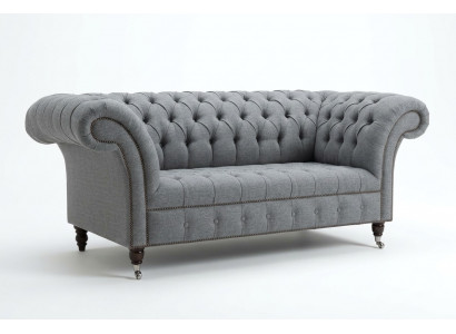 Chesterfield Original Sofa JVMoebel Textil Canapéen Stoff Gro 185cm Canapé Couchen