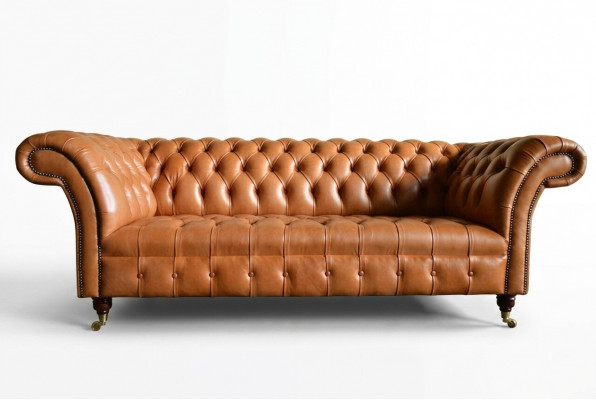 Hellbrongen, modernen Chesterfield Dräisëtzer Designer Canapé