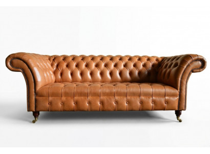 Hellbrongen, modernen Chesterfield Dräisëtzer Designer Canapé