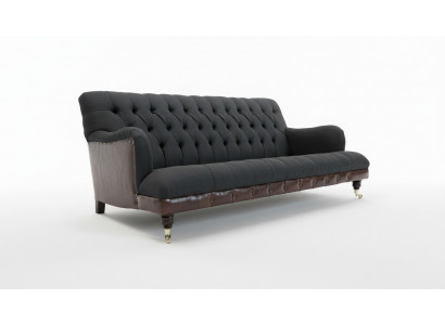 Klassesch Chesterfield Canapé 3 Plätz Sofa Canapé Samt Lieder Blo Design Polster