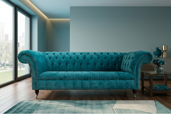 Chesterfield Original Sofa Couch Textil Sofae Couchen Polster Stoff Nei