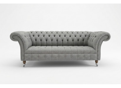 Wunnzëmmer Chesterfield Canapé Design Textil Couchen Canapéen Drësëtzer Gro Canapé