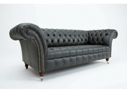 Groue Chesterfield Lieder Dreisëtzer Designer 3-er Canapé
