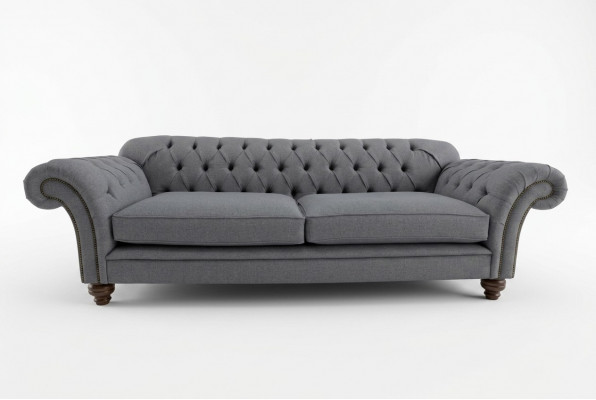 Modern Couch Chesterfield Sofa 4-Sëtz Canapé Samt Lieder Design Gro्ं