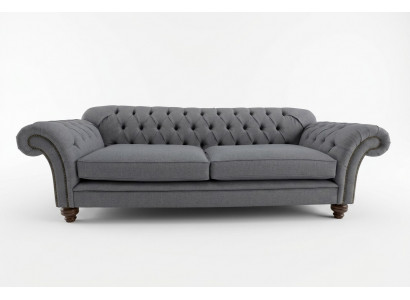 Modern Couch Chesterfield Sofa 4-Sëtz Canapé Samt Lieder Design Gro्ं