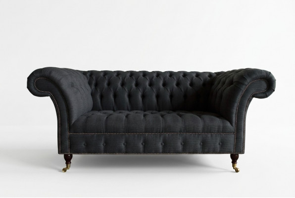 Textilstoff Sofa Couch Chesterfield grouss Sofae xxl Sëtz Polster 185cm Couche.
