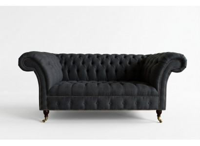 Textilstoff Sofa Couch Chesterfield grouss Sofae xxl Sëtz Polster 185cm Couche.