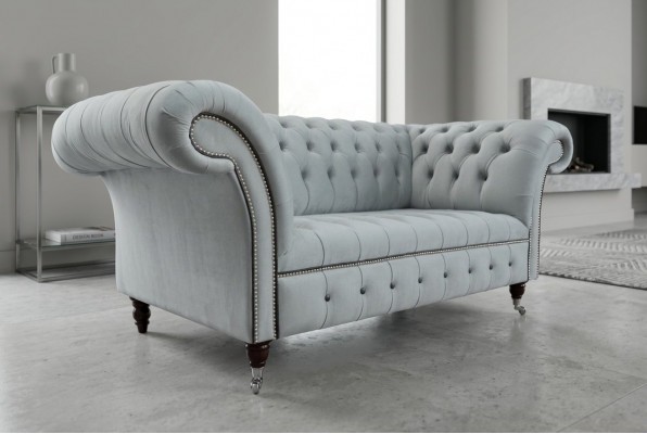 Textil Sofa Stoff Couch Chesterfield grouss Sofae XXL Couchen Sëtz Polster 185cm