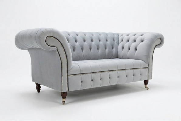 Textil Sofa Stoff Couch Chesterfield grouss Sofae XXL Couchen Sëtz Polster 185cm