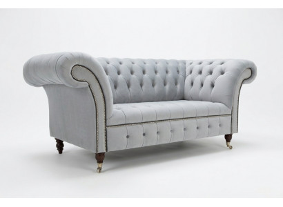 Textil Sofa Stoff Couch Chesterfield grouss Sofae XXL Couchen Sëtz Polster 185cm