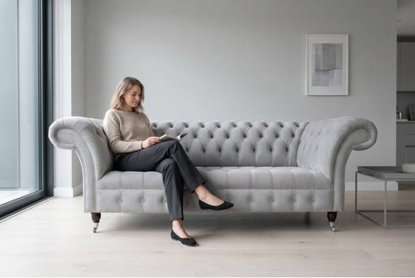 Dräisëtzer Couch Polstersofa Design Sofa Sëtz Sofas Zëmmer Miwwelen Modern Textil 3er