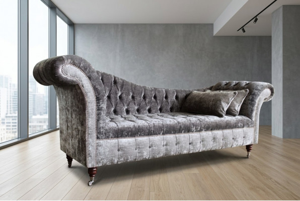 Grom Designer 3 Sëtz Chesterfield Canapé Polster Sofaen Design Sofa