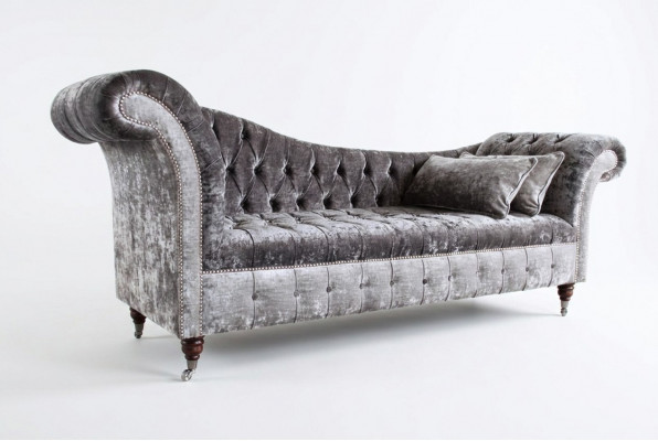 Grom Designer 3 Sëtz Chesterfield Canapé Polster Sofaen Design Sofa
