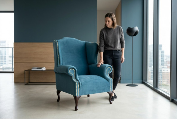 Ouersessel Chesterfield Canapé Canapé Polster 1 Plaz Sessel Canapéen Textil Tyrkisblo.