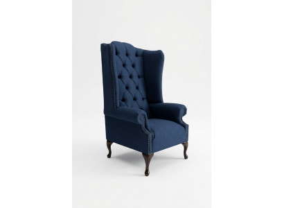 Ohrensessel Chesterfield Canapé Couch Polster 1 Sëtzer Sëtz Sofae Textil Blo