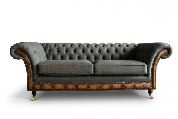 Edler Chesterfield Dräisëtzer Wunnzëmmer 3-Sëtzer Sofa
