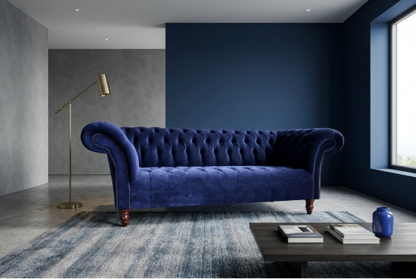 Blo Chesterfield Sofa Couch Design Polstersofae Couchen Stoff Textil Lieder