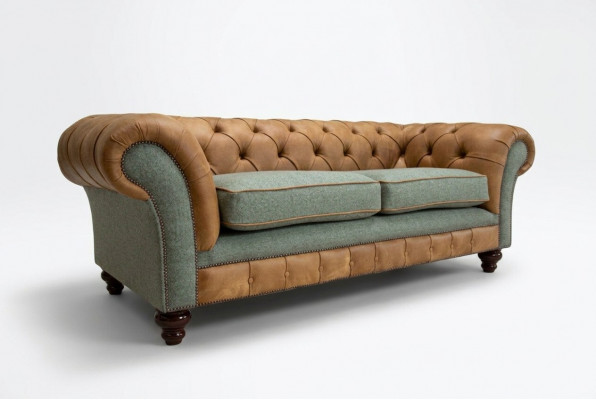 Designer Canapé 3 Sëtzer Couch Polster Canapéë Stoff Wunnzëmmer Textil Couch
