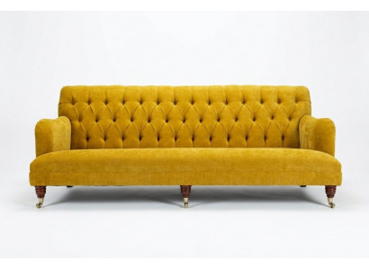 Klassesch Chesterfield Sofa 4 Sëtz Sofas Canapéë Lieder Giel Design Polsterung