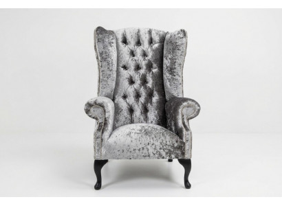 Ohrensessel Chesterfield Sofa Canapé Polster 1-Sëtz Still Sofas Textil Sëlwer