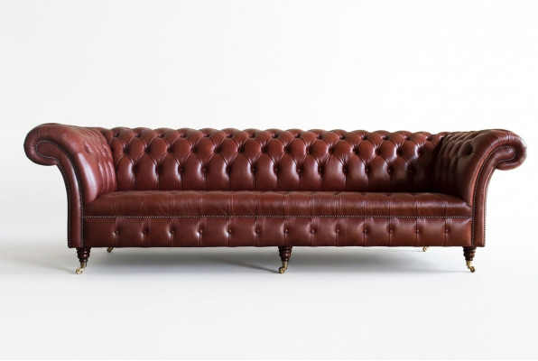 XXL grousst Canapé Chesterfield Canapé 4-Sëtz Canapé Stoff Luxus Klassesch Textil