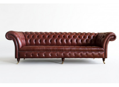XXL grousst Canapé Chesterfield Canapé 4-Sëtz Canapé Stoff Luxus Klassesch Textil