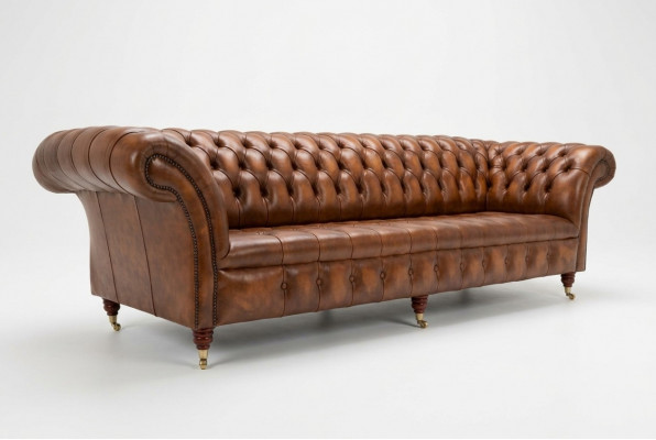 Chesterfield 4 Sëtz Polster Canapé Modern Stil Lieder Stoff Sofa Couchen Lieder