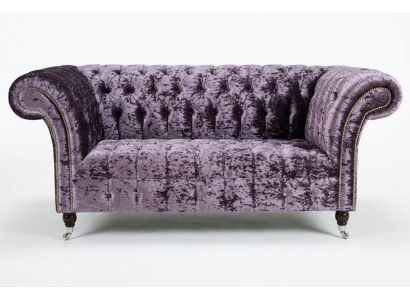 Chesterfield Polster Canapé Stoff Canapéen Sofa Sëtz Garnitur Lehn Neit 2-Sëtzer
