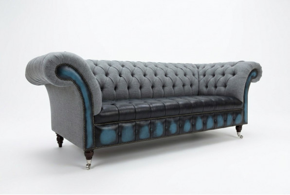 Designer Chesterfield gro Sofas Polstersofaen Textil Relax Miwwelen
