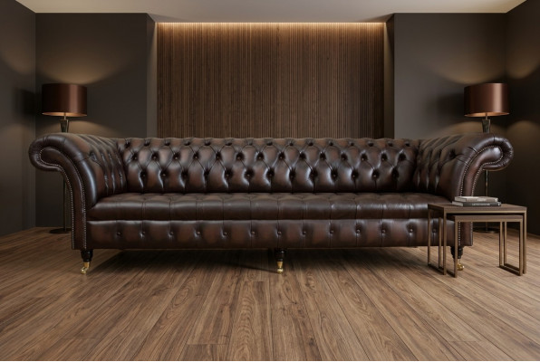 Klassesch Chesterfield Lieder Polster Luxus Sofa Design Couche Sofaen 4 Sëtzer Neit
